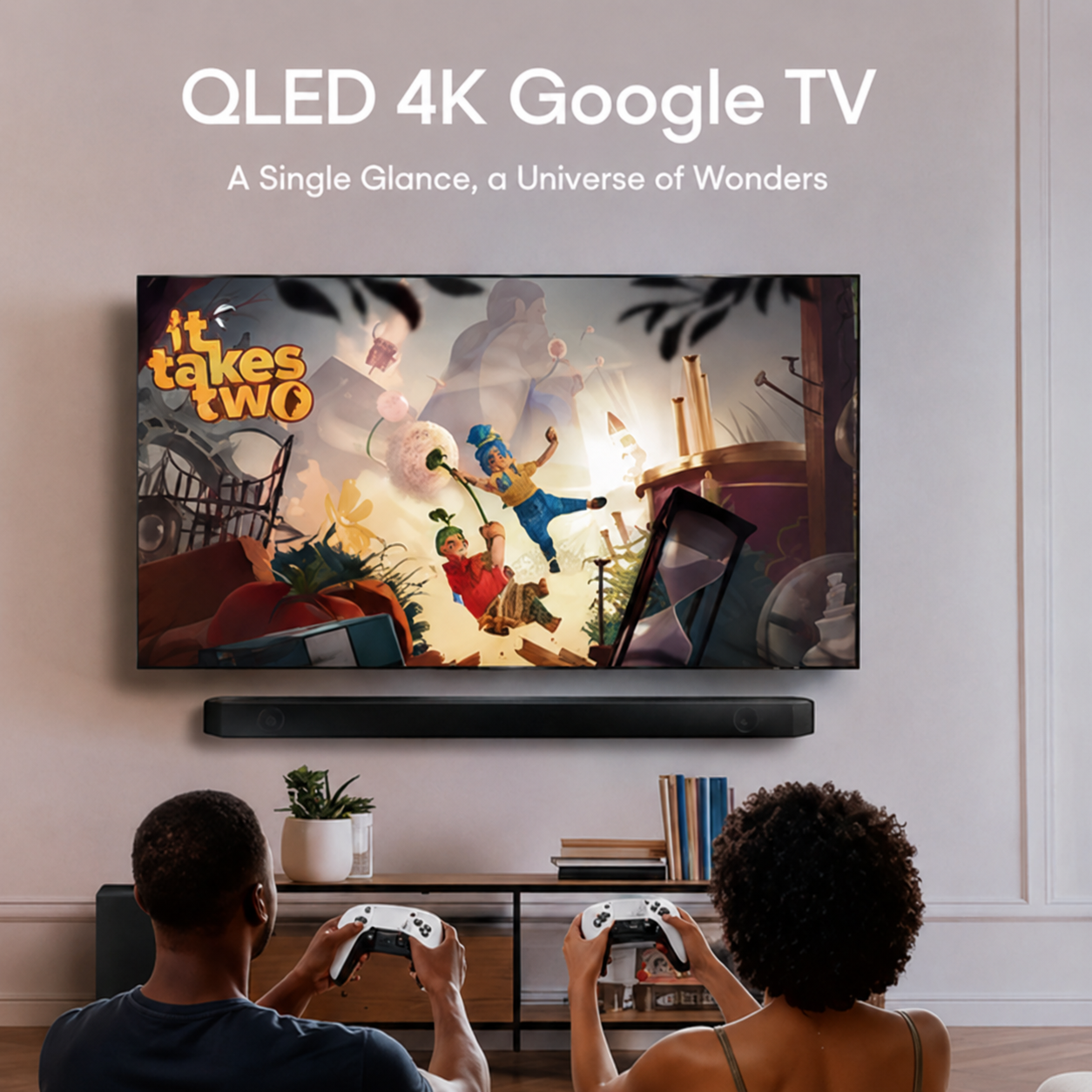 Syinix 50 inch QLED 4K Google TV – Quantum Dot Color, Dolby Audio, 16W HIFI 50Q61K