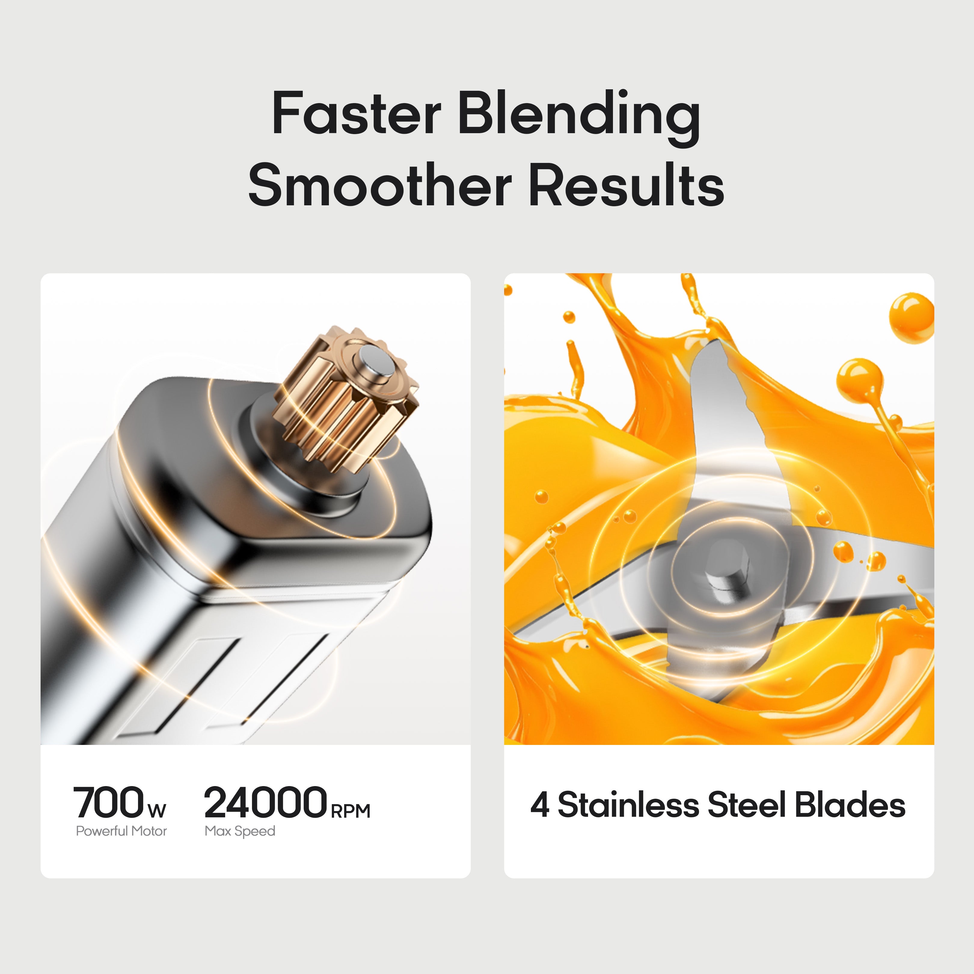 Syinix Power Blender Smoothie Maker 2-In-1 With 1.5L Silver Q70BL1