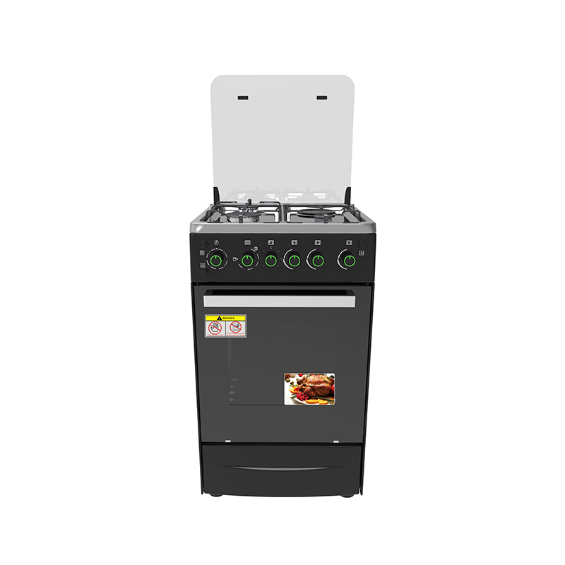 Syinix Standing Gas Cooker with Electric Oven 3 Gas Burners 1 Hot Plate Compact Design 50x50cm Q50GC2