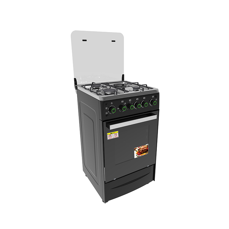 Syinix Standing Gas Cooker with Electric Oven 3 Gas Burners 1 Hot Plate Compact Design 50x50cm Q50GC2