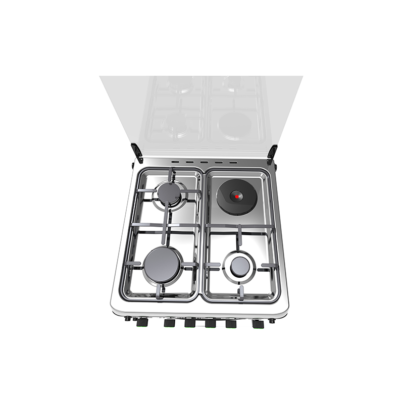 Syinix Standing Gas Cooker with Electric Oven 3 Gas Burners 1 Hot Plate Compact Design 50x50cm Q50GC2