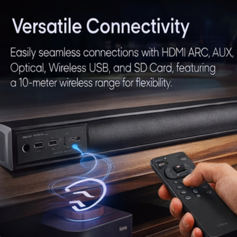 Syinix Soundbar Bluetooth 80W Black SYN-SB580