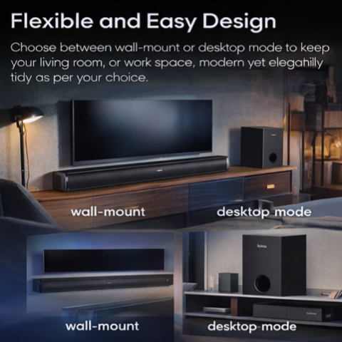 Syinix Soundbar Bluetooth 80W Black SYN-SB580