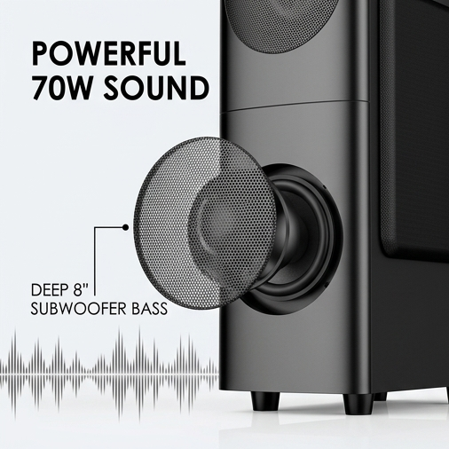 Syinix 70W Floor-Standing Speaker SYN-2890FSB
