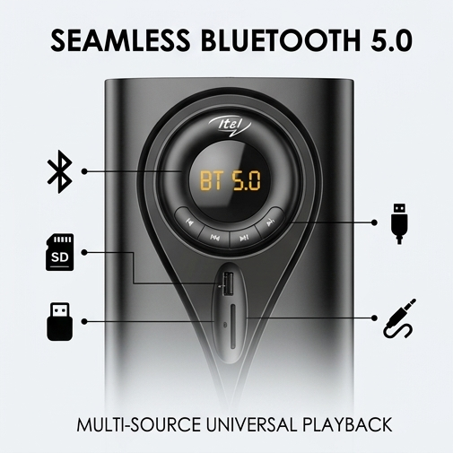 Syinix 70W Floor-Standing Speaker SYN-2890FSB