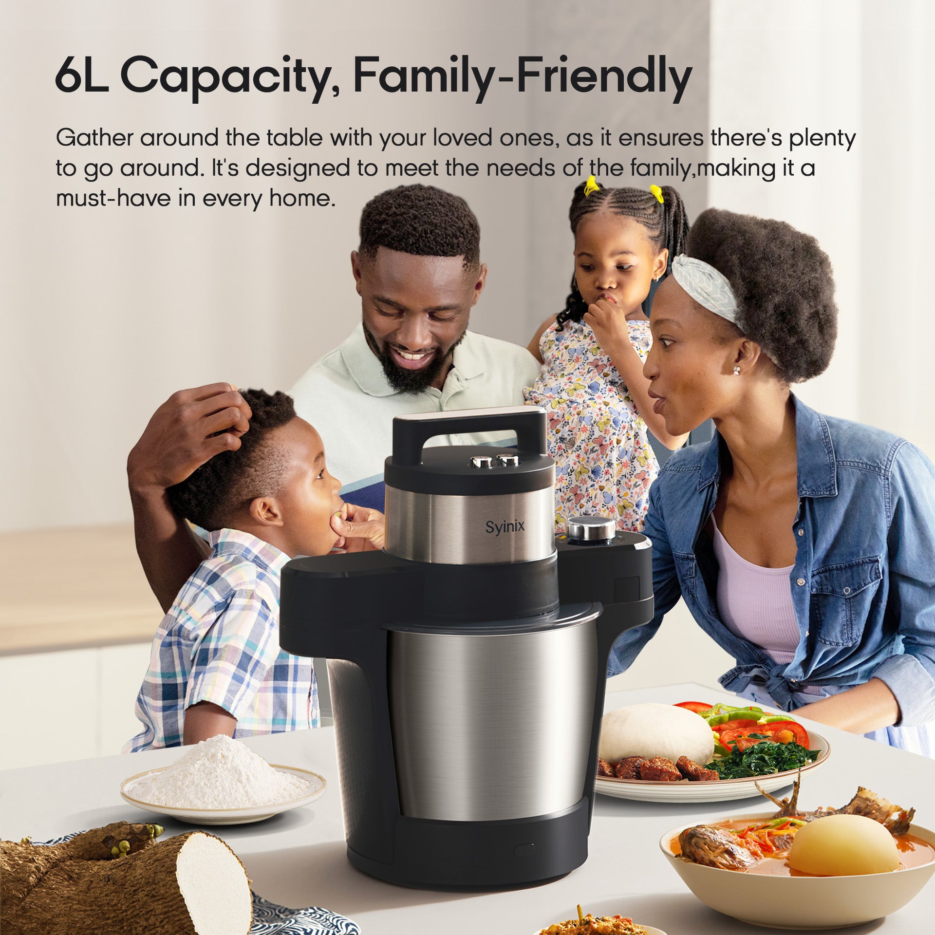 Syinix Ugali Cooker Eco Multi-functional Food Cooker SFM60E1