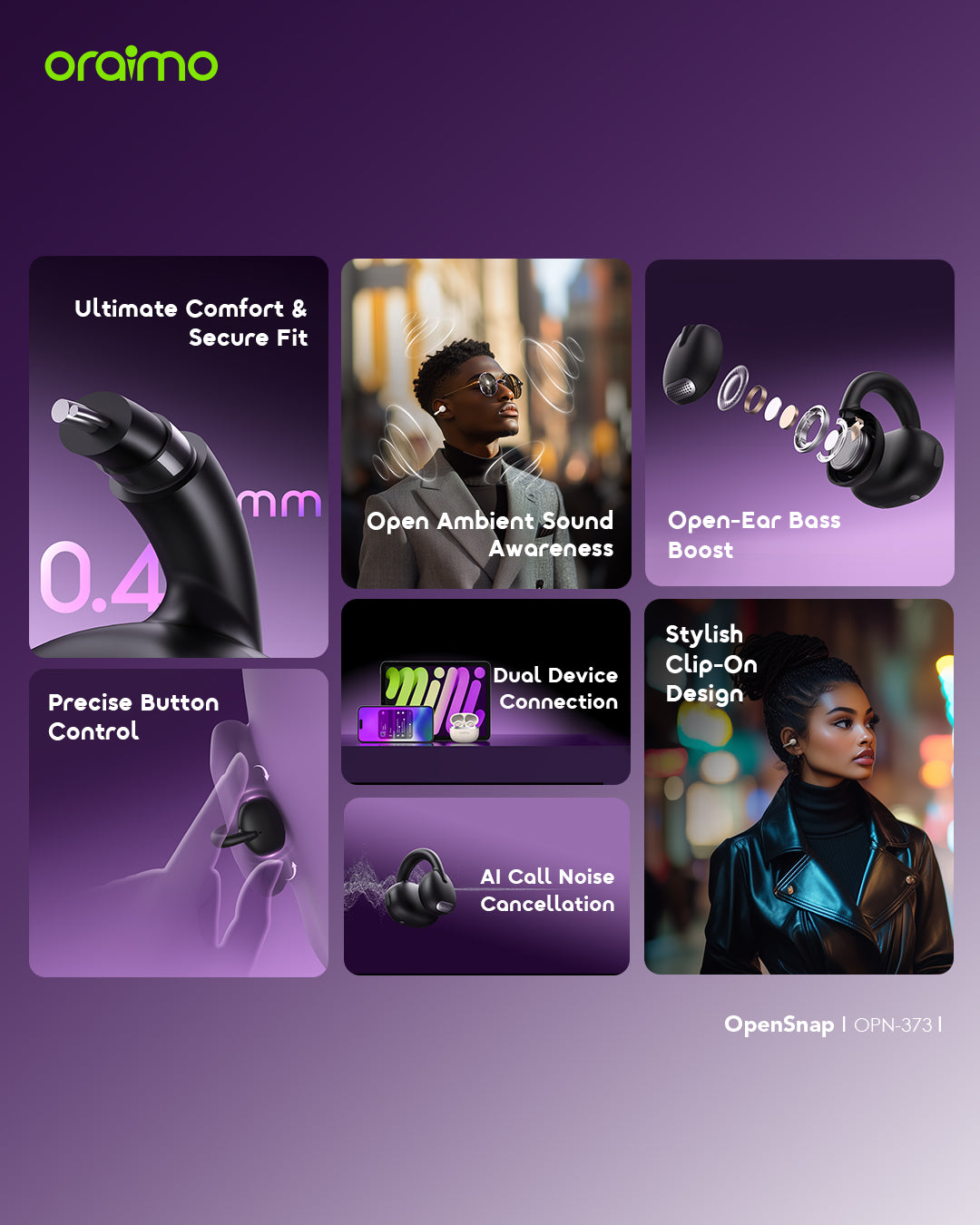 Oraimo OpenSnap Earphone OPN-373