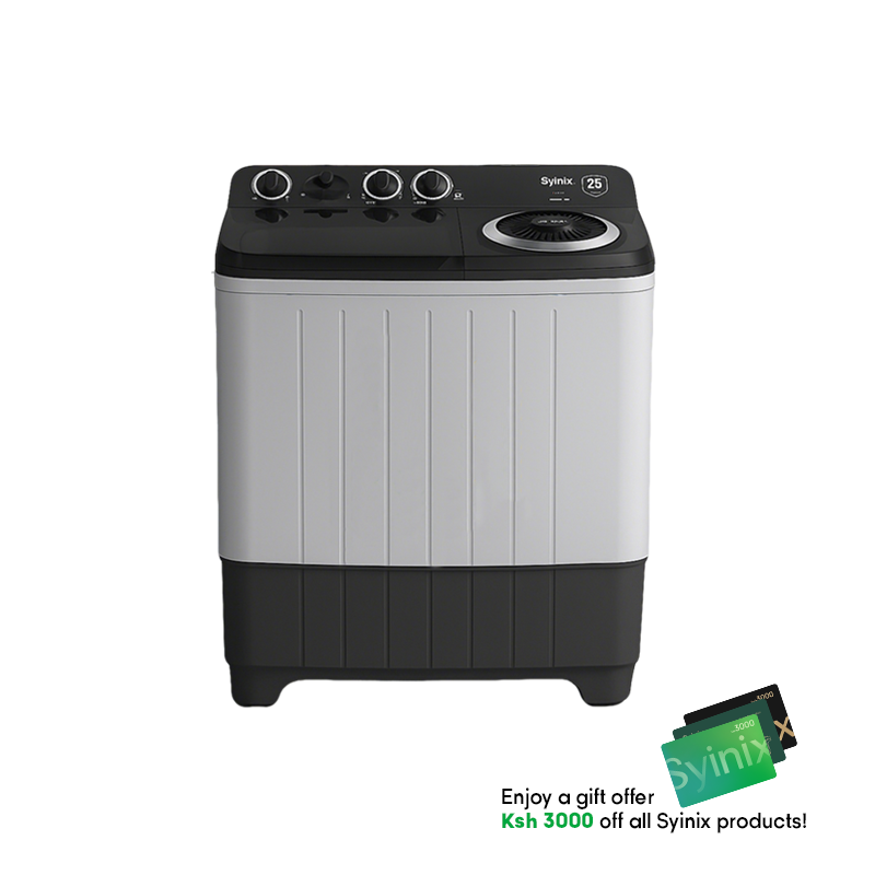 Syinix Twin Tub Washing Machine-SWMTT10KB