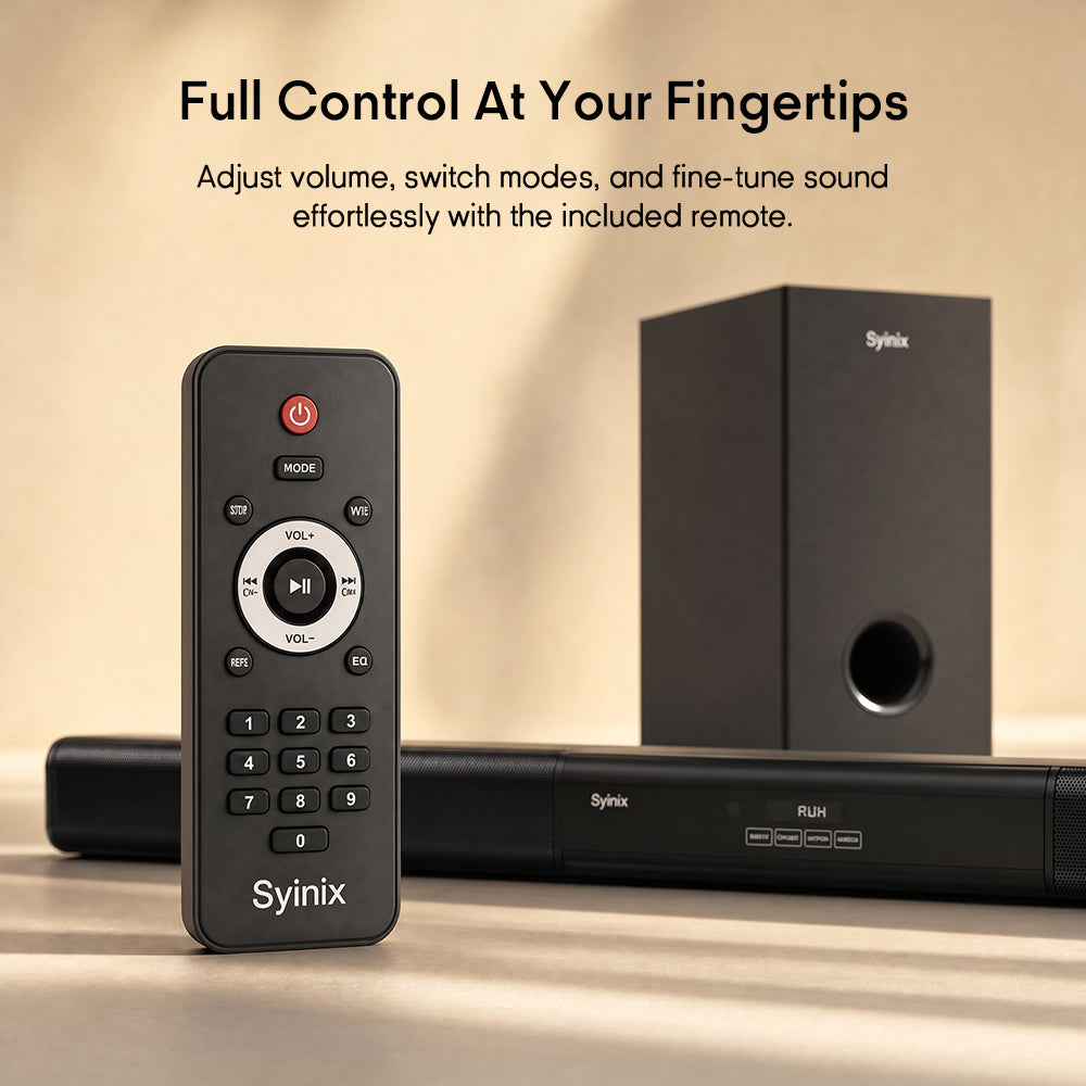 Syinix Soundbar Subwoofer Bluetooth Black SYN-S60
