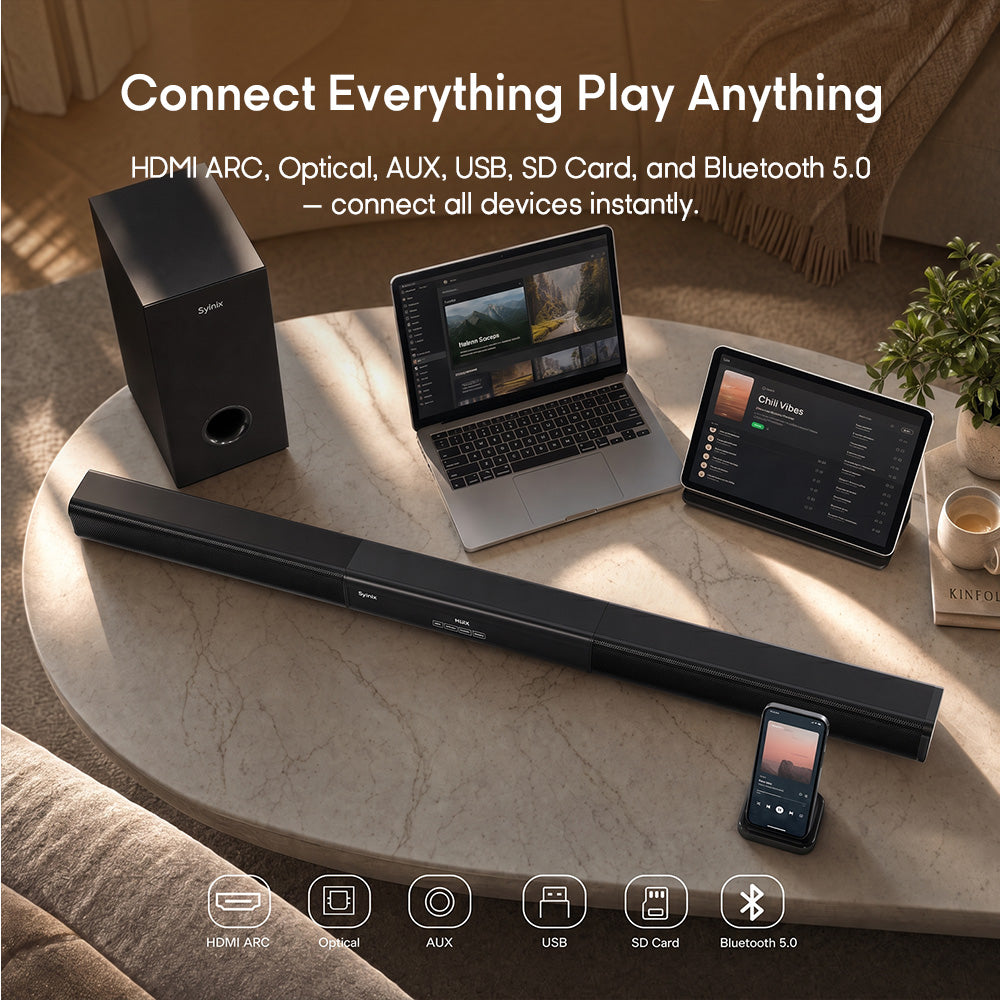 Syinix Soundbar Subwoofer Bluetooth Black SYN-S60