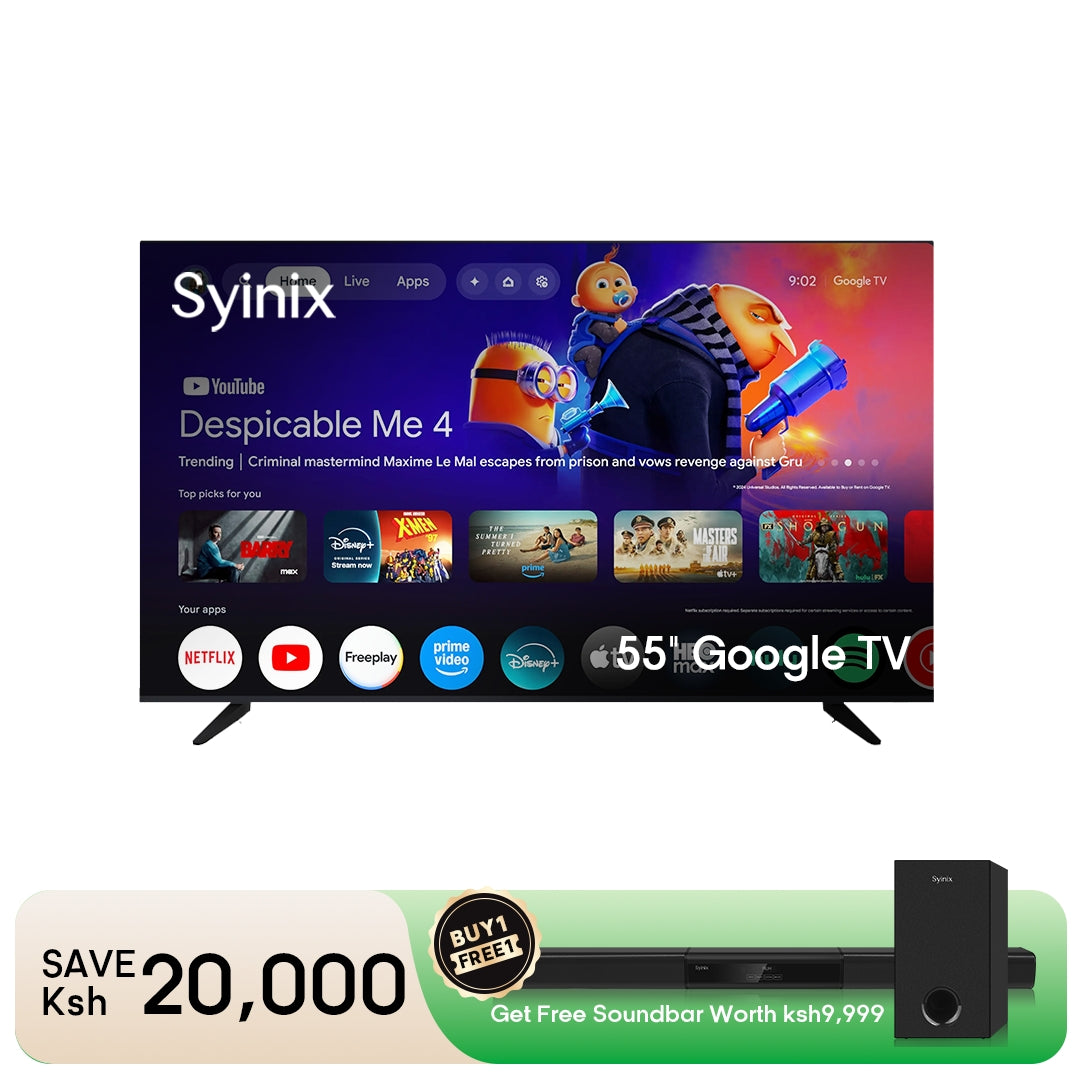Syinix Google TV Premium UHD 4K 55 Inch - 55U61G