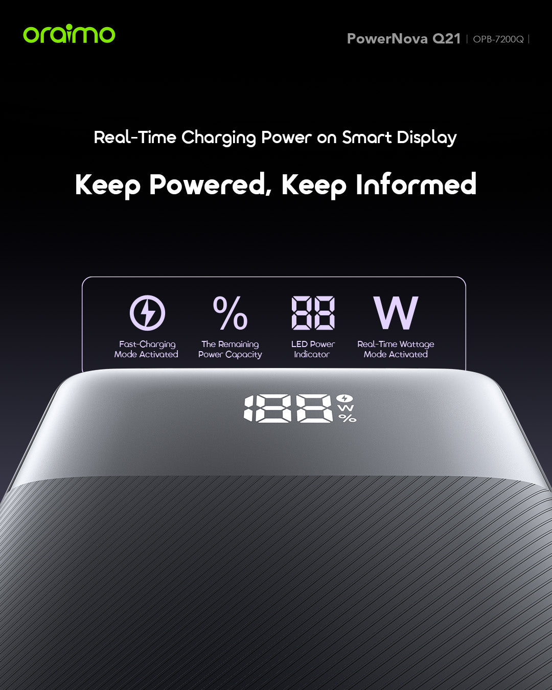 Oraimo PowerNova Q21 Power Bank OPB-7200Q