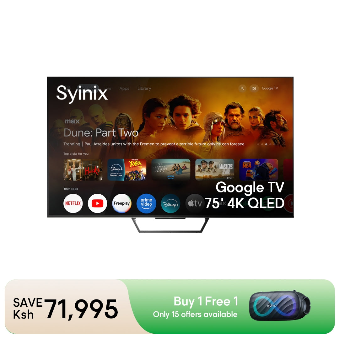 Syinix Google TV QLED 4K 75 Inch - 75Q61