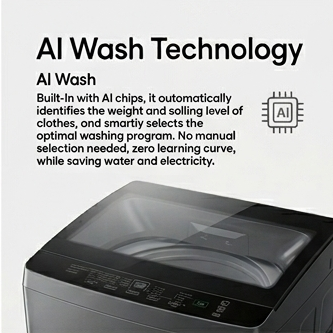 Syinix PrimeWash 10.5kg Top Load Washing Machine AI Smart Wash Baby Care P10WTT
