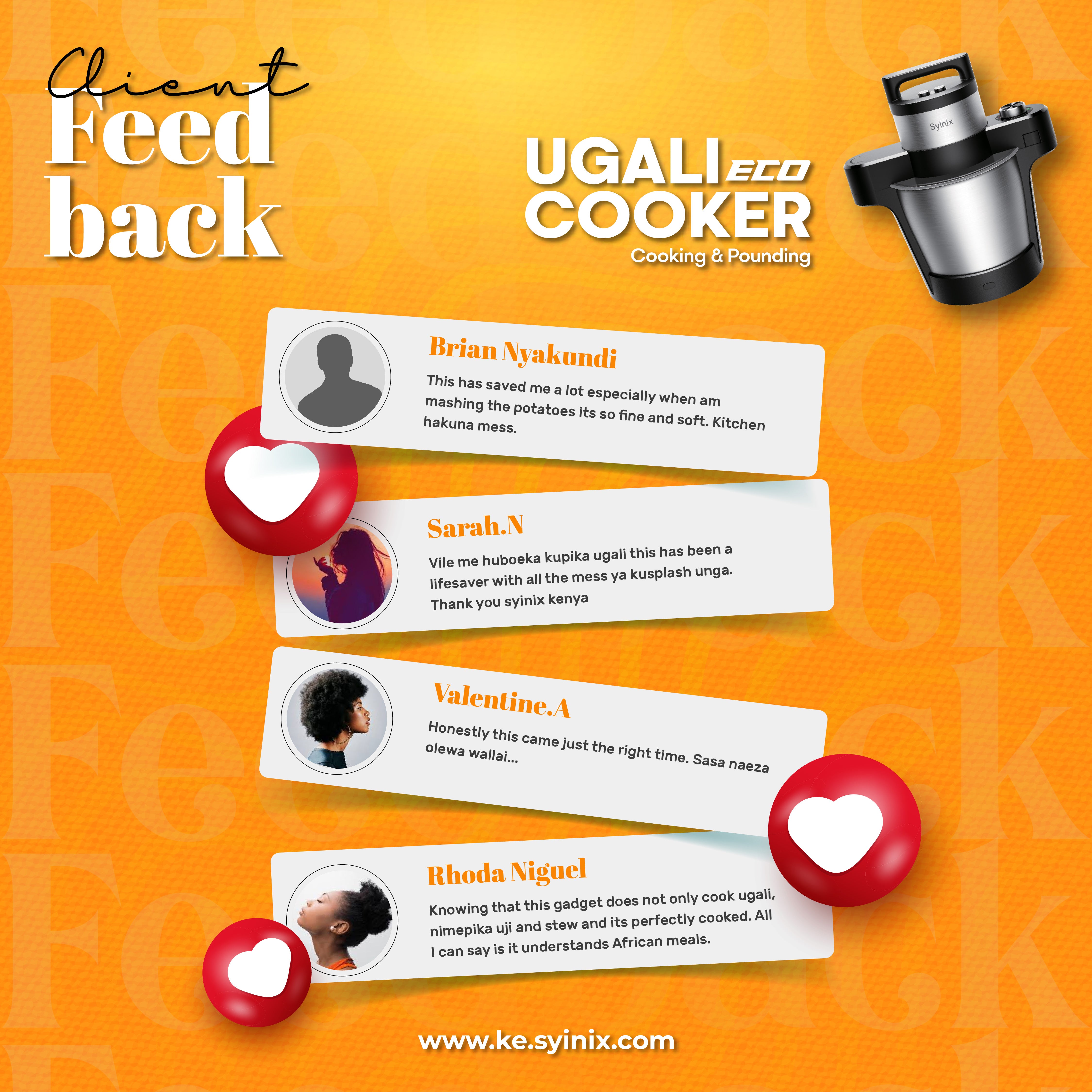 Syinix Ugali Cooker Eco Multi-functional Food Cooker SFM60E1