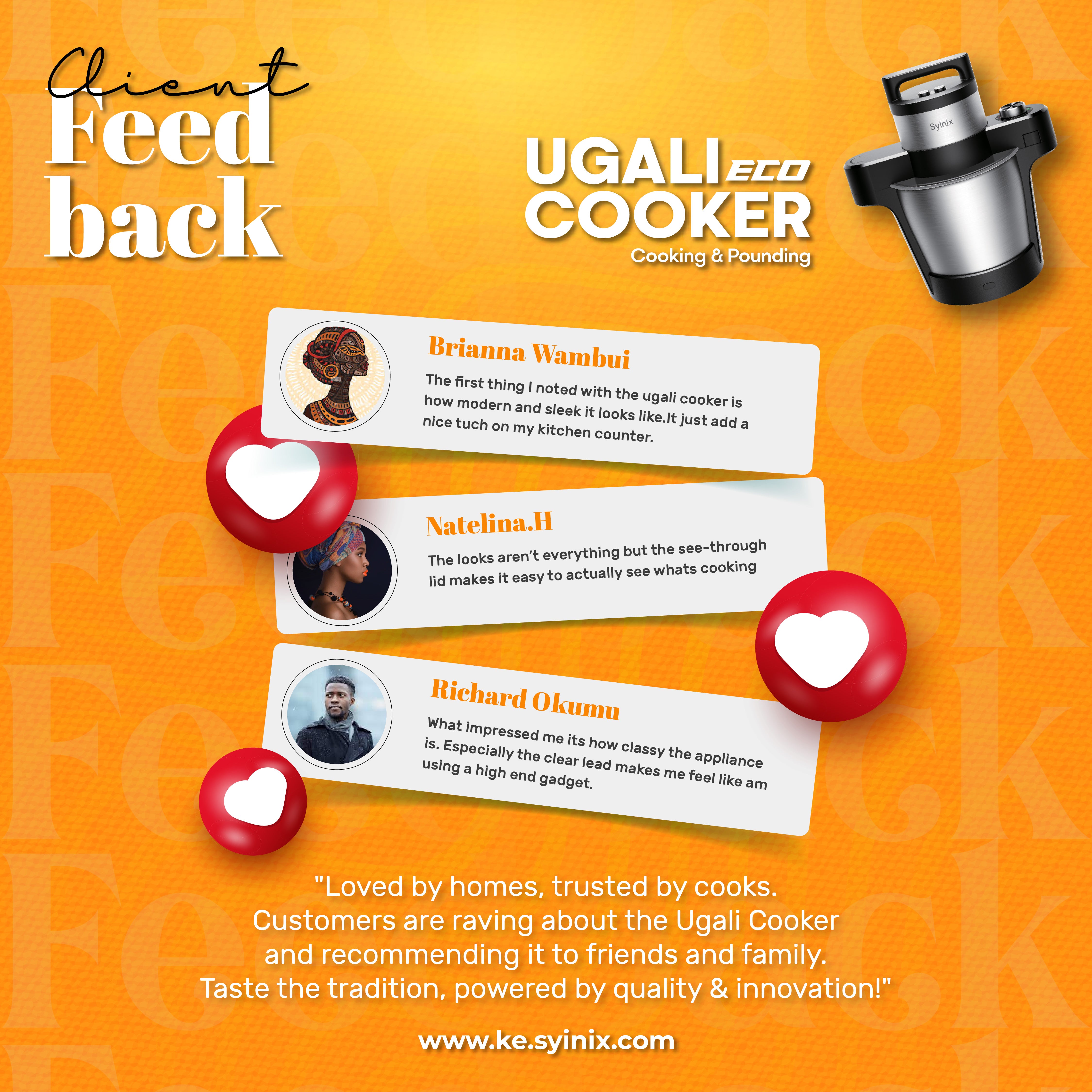 Syinix Ugali Cooker Eco Multi-functional Food Cooker SFM60E1
