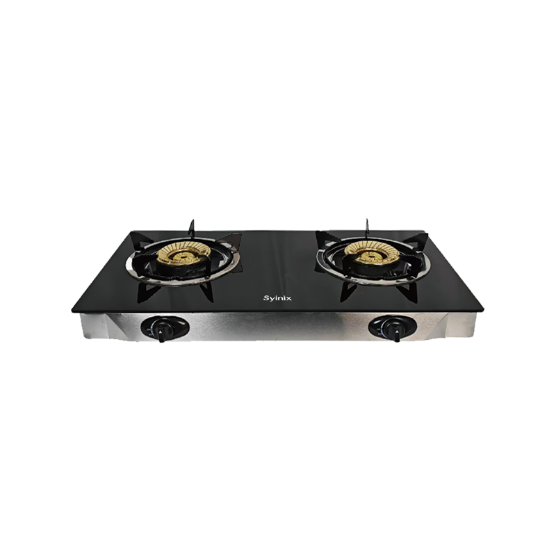 Syinix Tabletop Gas Cooker Stainless Steel Black 120mm SGC2001